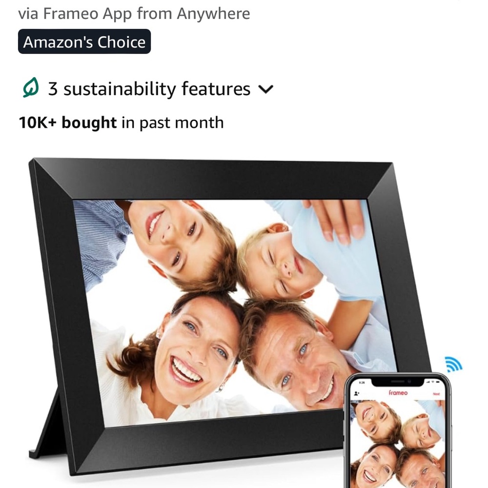 Uhale 10.1 Inch WiFi Digital Picture Frame, 1280x800 HD IPS Touch Screen Phot